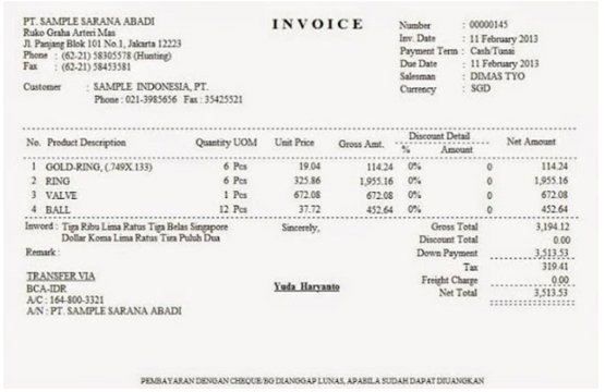 Contoh Invoice